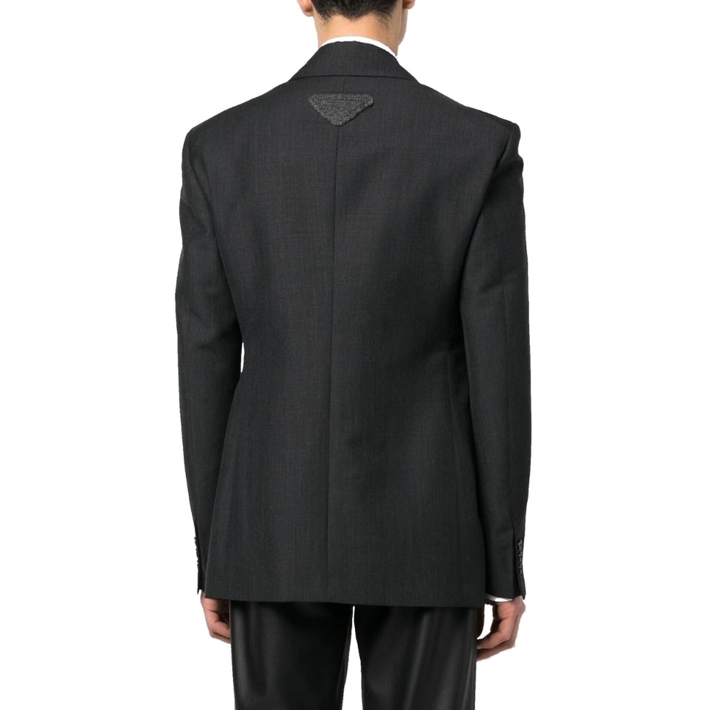Prada Dark Charcoal Tailored Suit Blazer